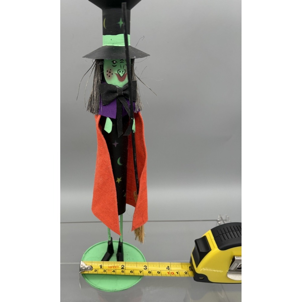 Vintage Witch Candle Stick Holder Halloween Handmade 11" RARE‎ Unique Decor - Picture 7 of 16